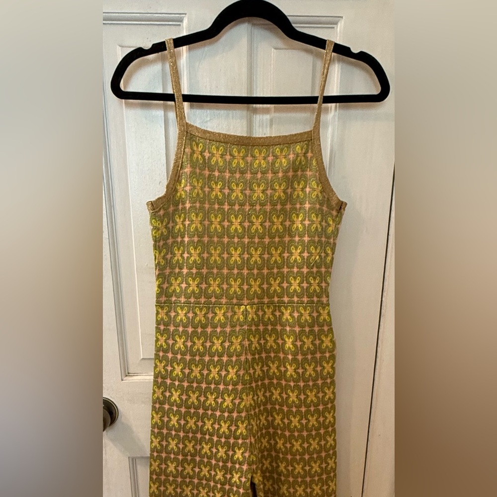 Zara Elegant Green and Yellow Patterned jumpsuits